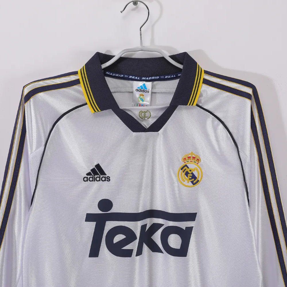 Maillot rétro domicile Real Madrid 1999/00 - Manches longues