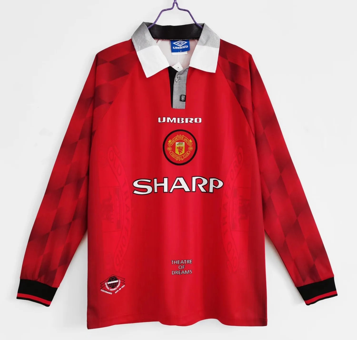 Manchester United 1996/97 Home Retro Shirt - Long Sleeve