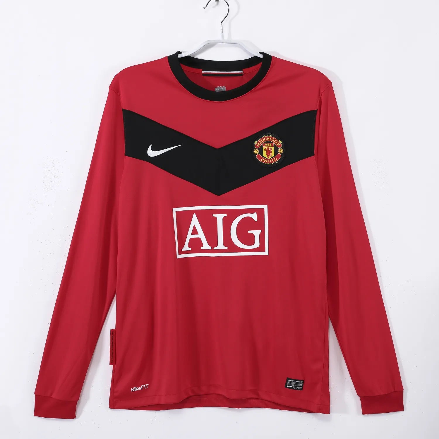 Manchester United 2009/10 Home Retro Shirt - Long Sleeve