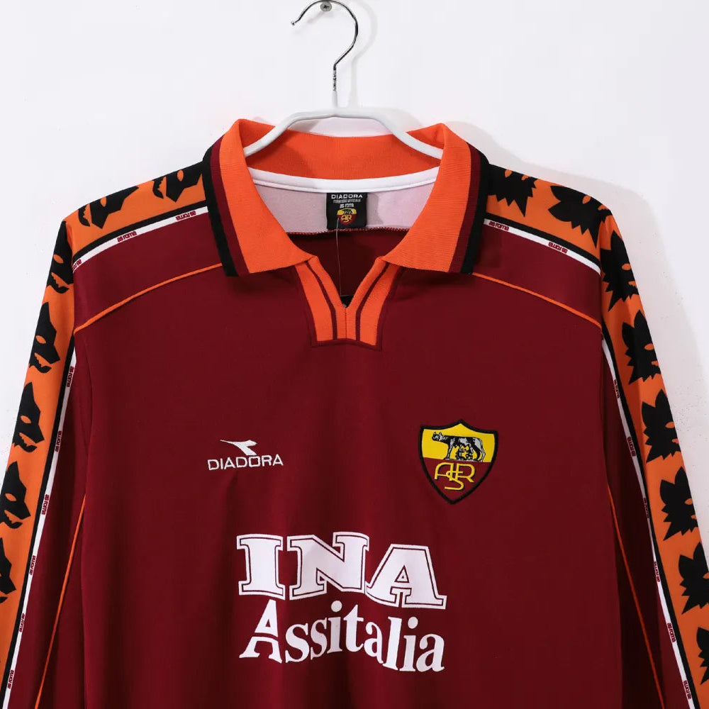 Maillot rétro domicile AS Roma 1998/99 – Manches longues