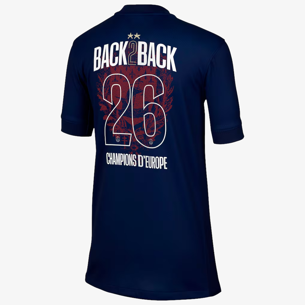 Conjunto Niños Paris Saint-Germain Primera Equipación Campeón de Europa 2026 - Back 2 Back