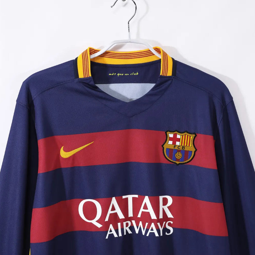 Maillot rétro domicile Barcelone 2015/16 - Manches longues