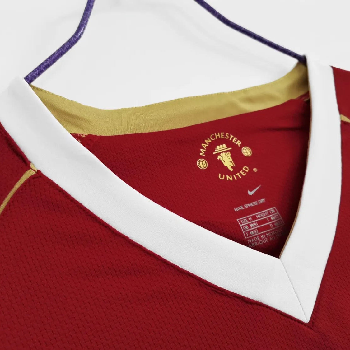 Camiseta Retro Manchester United Primera Equipación 2006/07 - Manga Larga