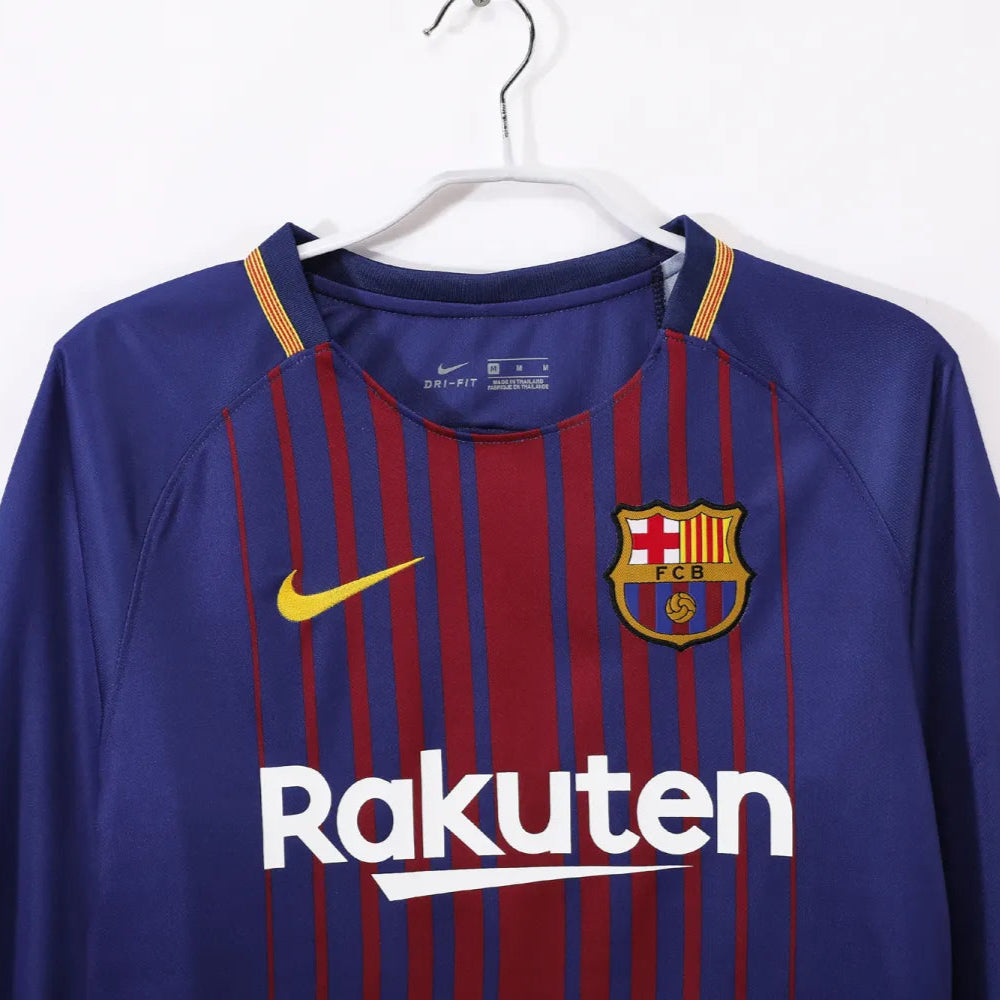 Maillot rétro domicile Barcelone 2017/18 - Manches longues