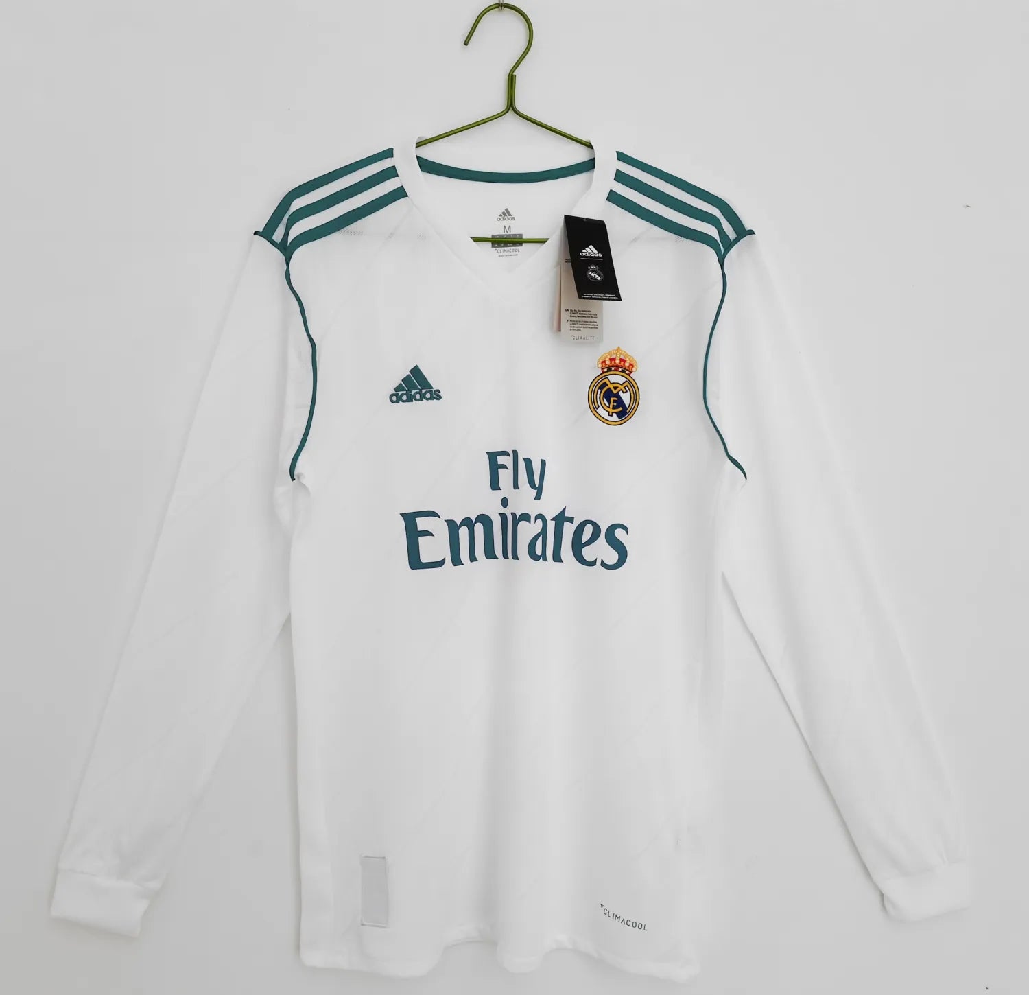 Maillot rétro domicile Real Madrid 2017/18 - Manches longues