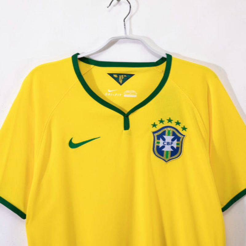 Camiseta Retro Brasil Primera Equipación 2014 - Hombre