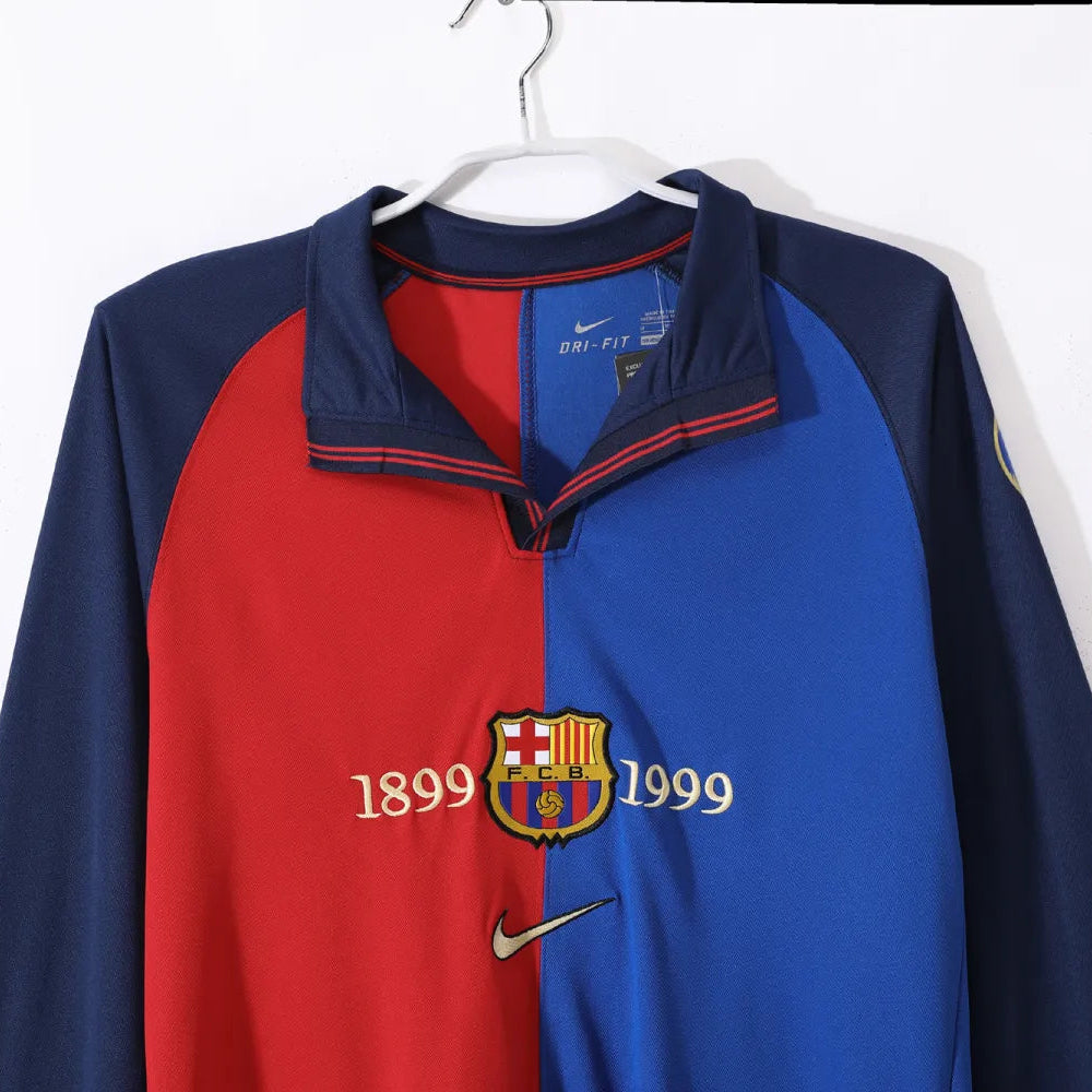 Maillot rétro domicile Barcelone 1999/2000 - Manches longues