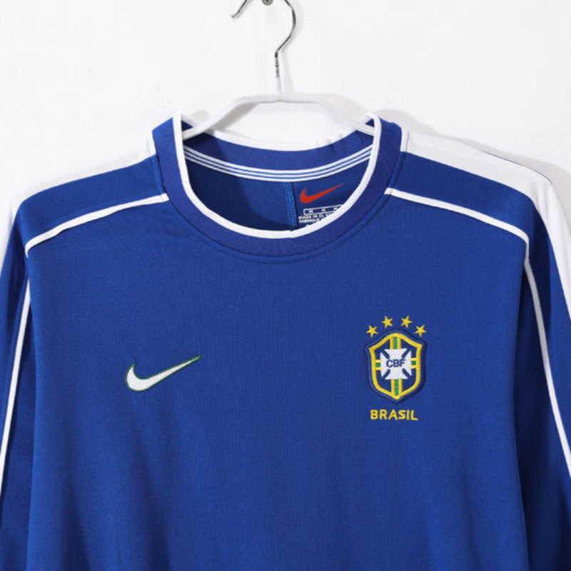 Camiseta Retro Brasil Segunda Equipación 1998 - Manga Larga