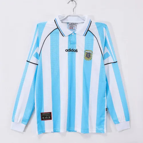 Argentina Retro Home Shirt 1996 - Long Sleeve