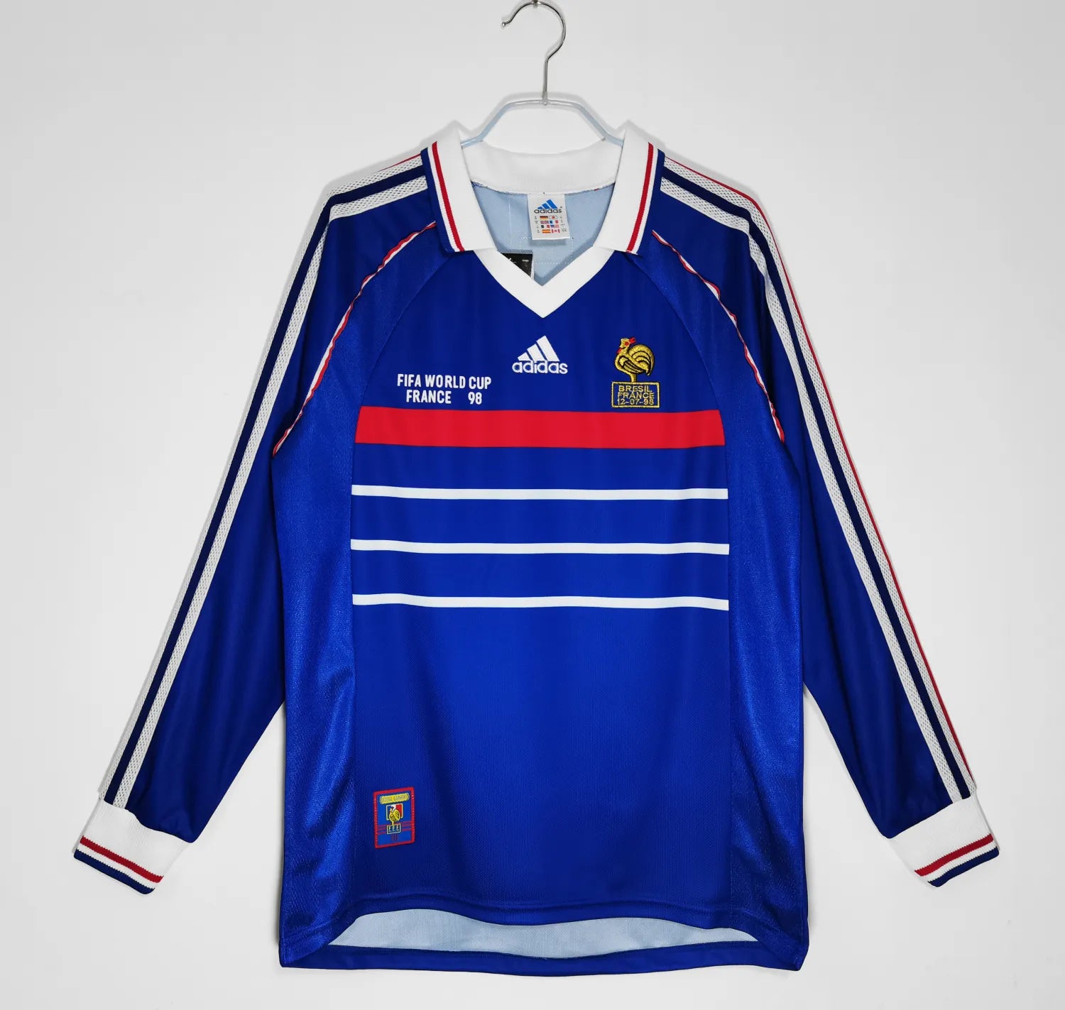 Maillot rétro domicile France 1998 - Manches longues