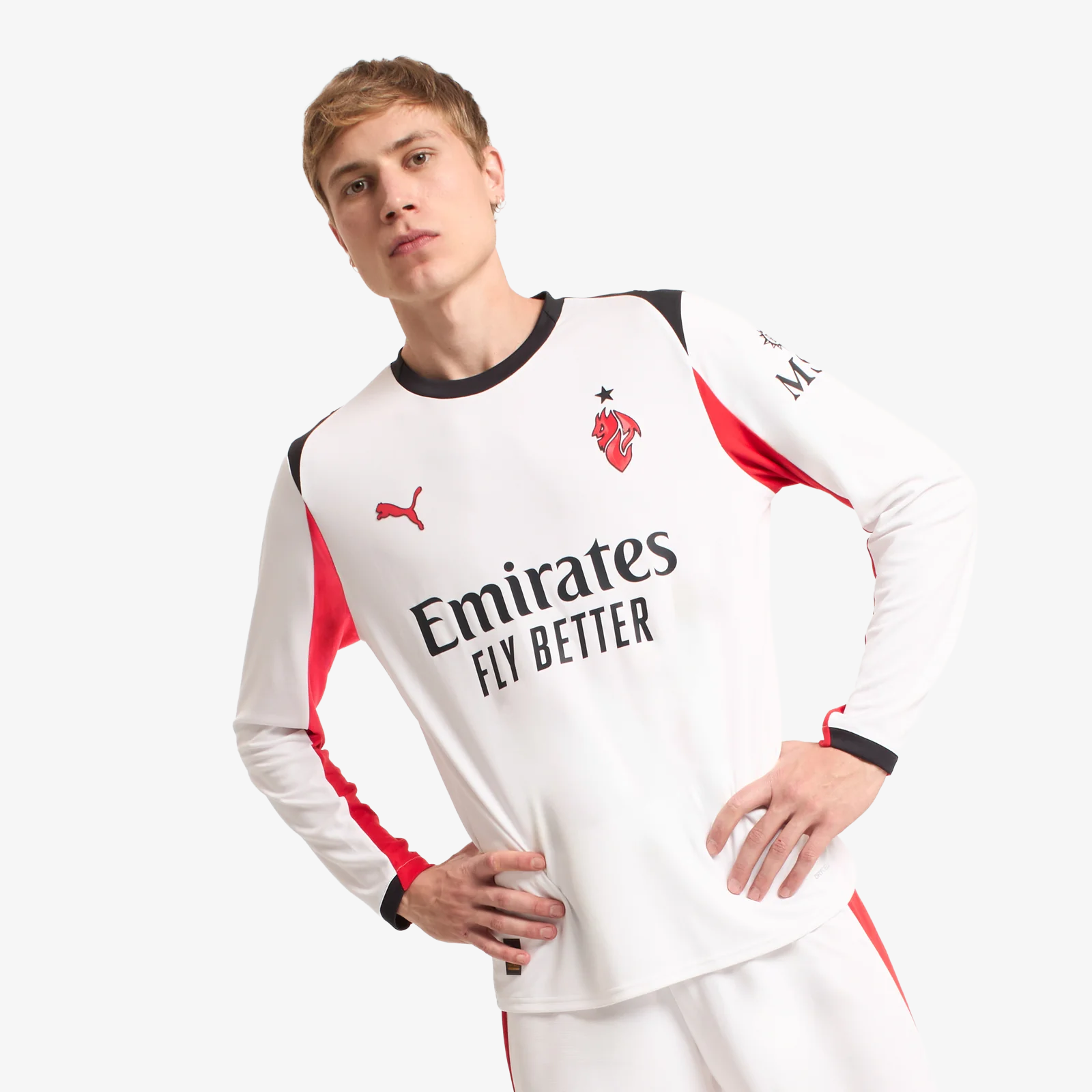 Camiseta AC Milan Segunda Equipación 2025/26 - Manga Larga