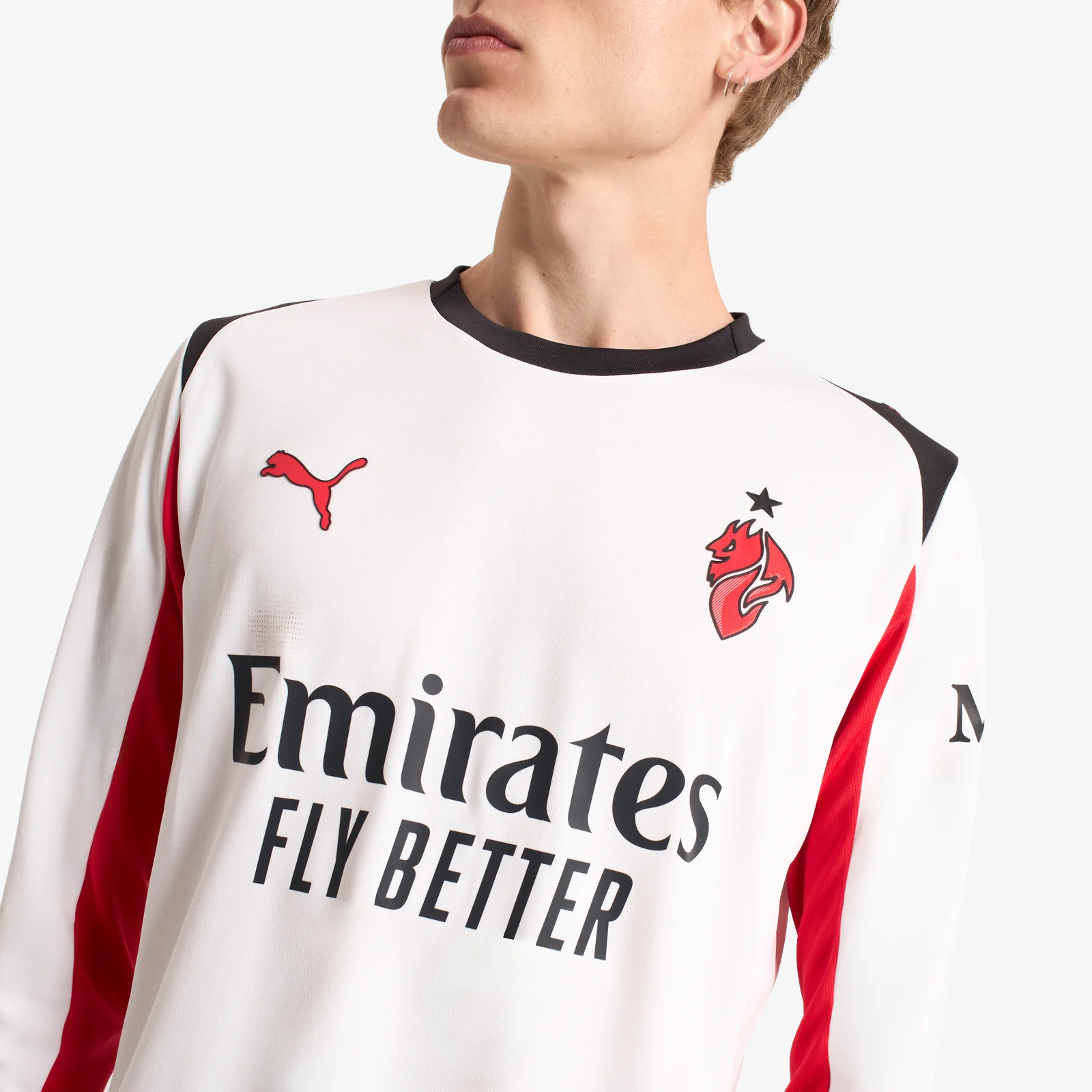 Camiseta AC Milan Segunda Equipación 2025/26 - Manga Larga
