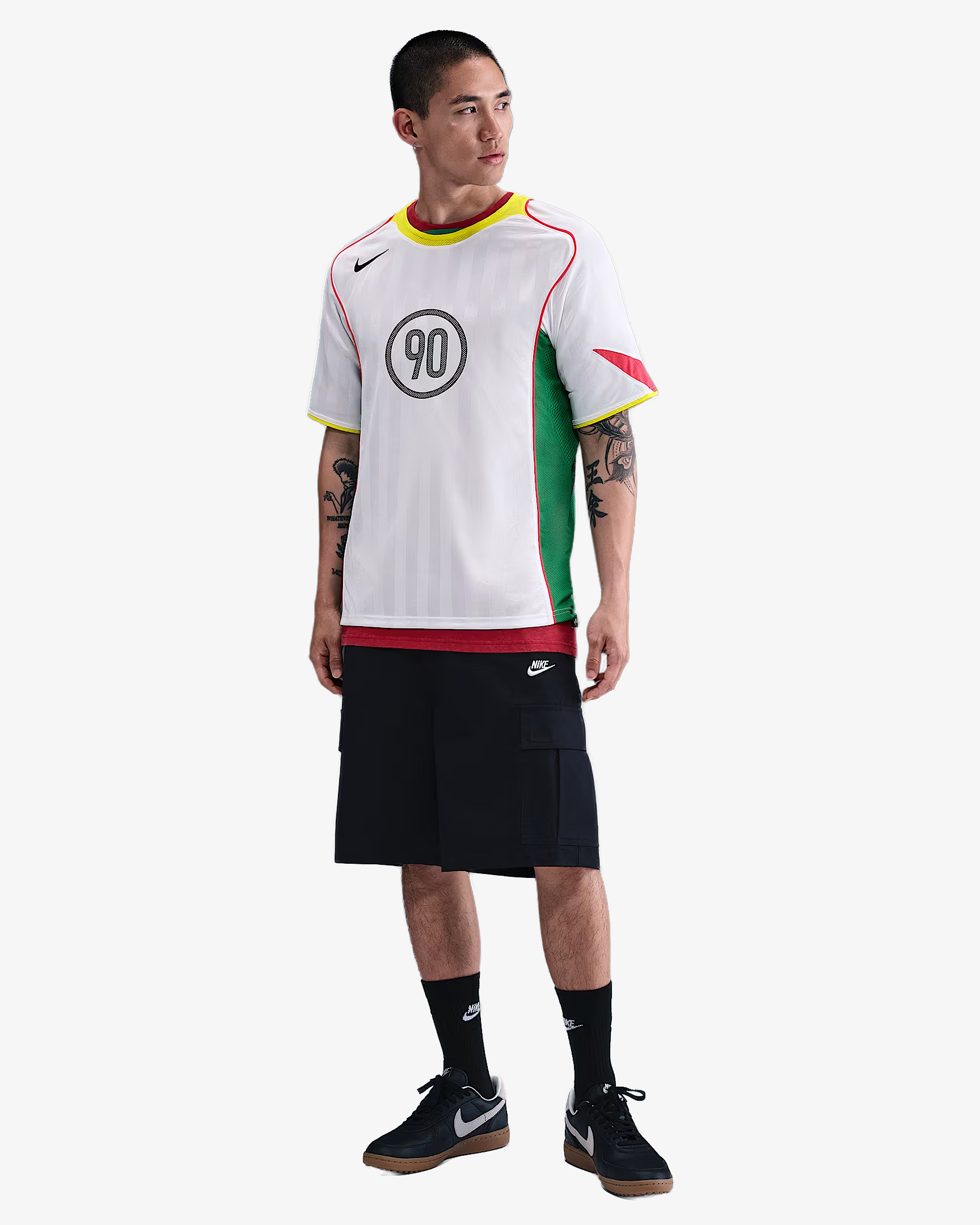 Camiseta Blanca y Amarilla Nike Total 90