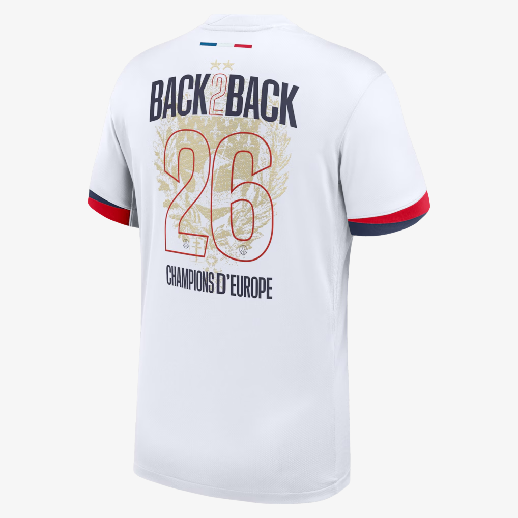 Camiseta Paris Saint-Germain Segunda Equipación Campeón de Europa 2026 - Back 2 Back