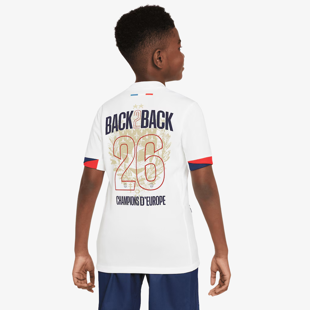 Conjunto Niños Paris Saint-Germain Segunda Equipación Campeón de Europa 2026 - Back 2 Back