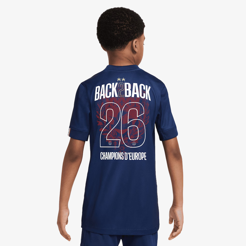 Conjunto Niños Paris Saint-Germain Primera Equipación Campeón de Europa 2026 - Back 2 Back
