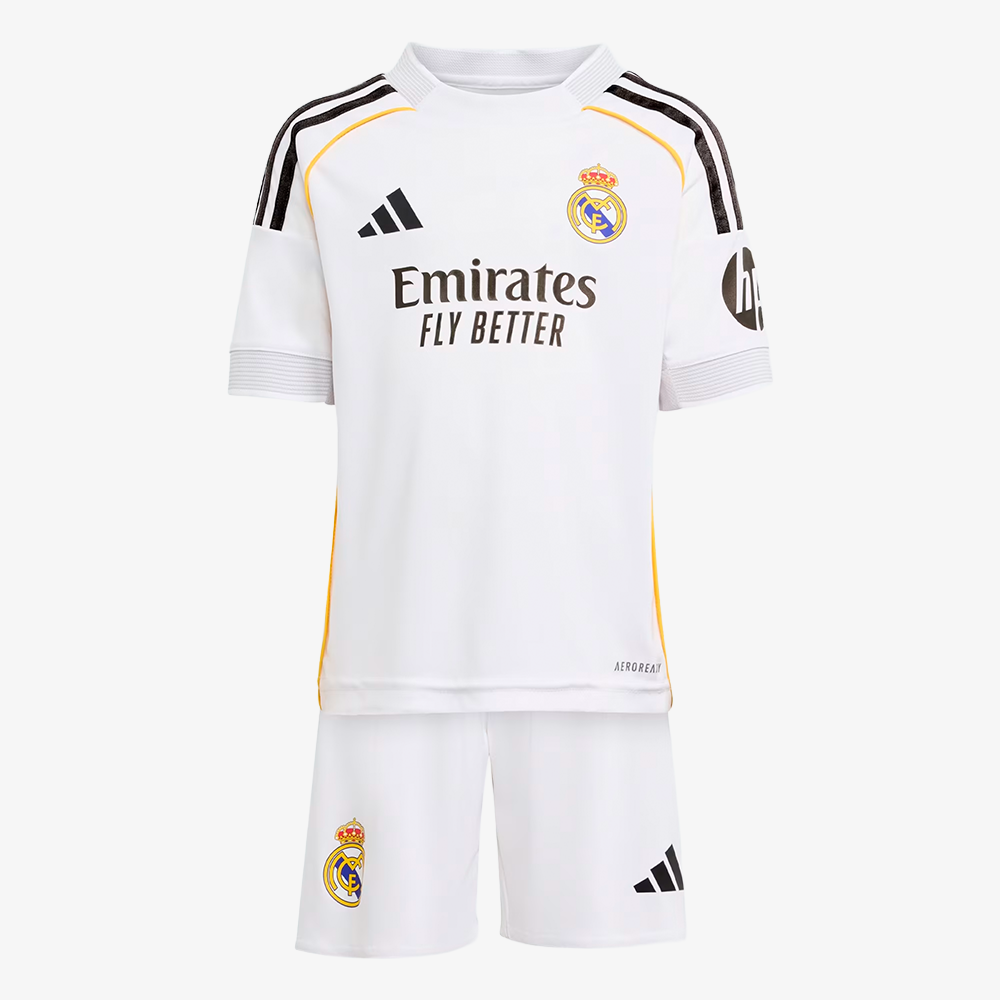 Conjunto Niños Real Madrid Primeira Equipación 2025/26