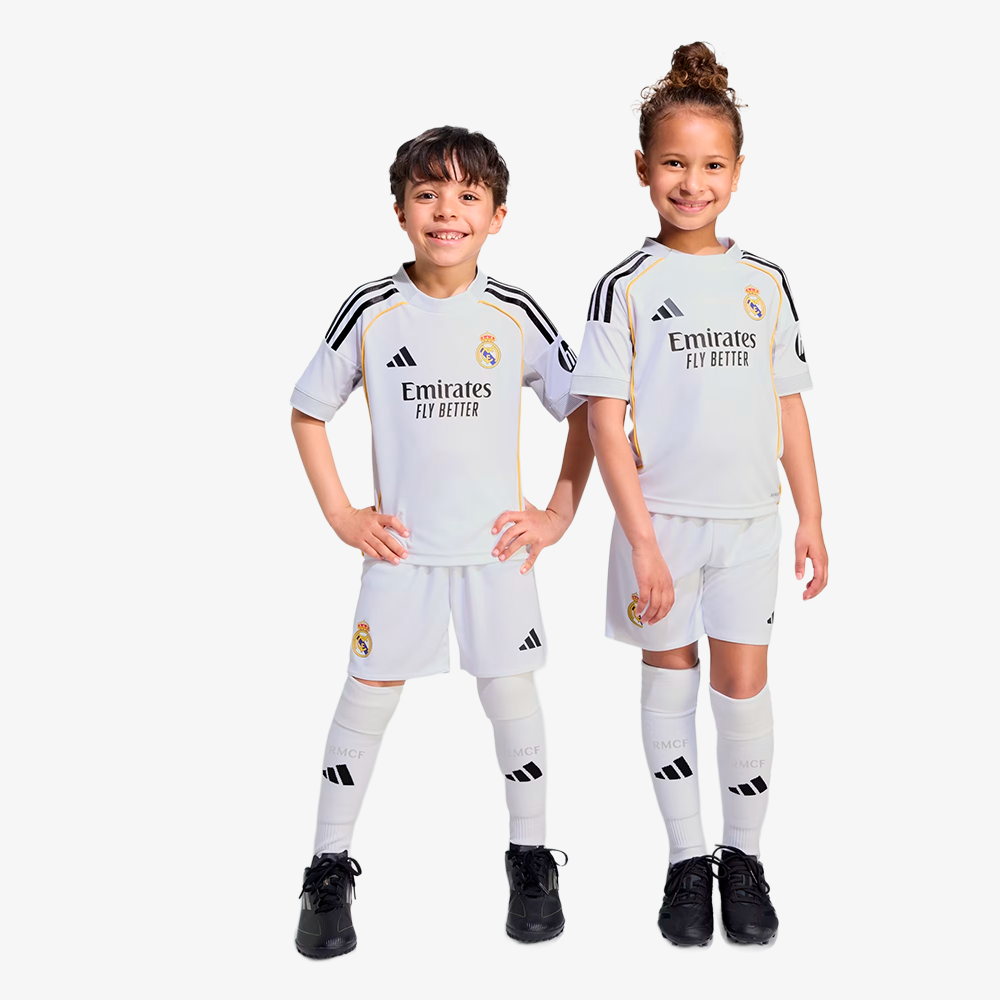 Conjunto Niños Real Madrid Primeira Equipación 2025/26