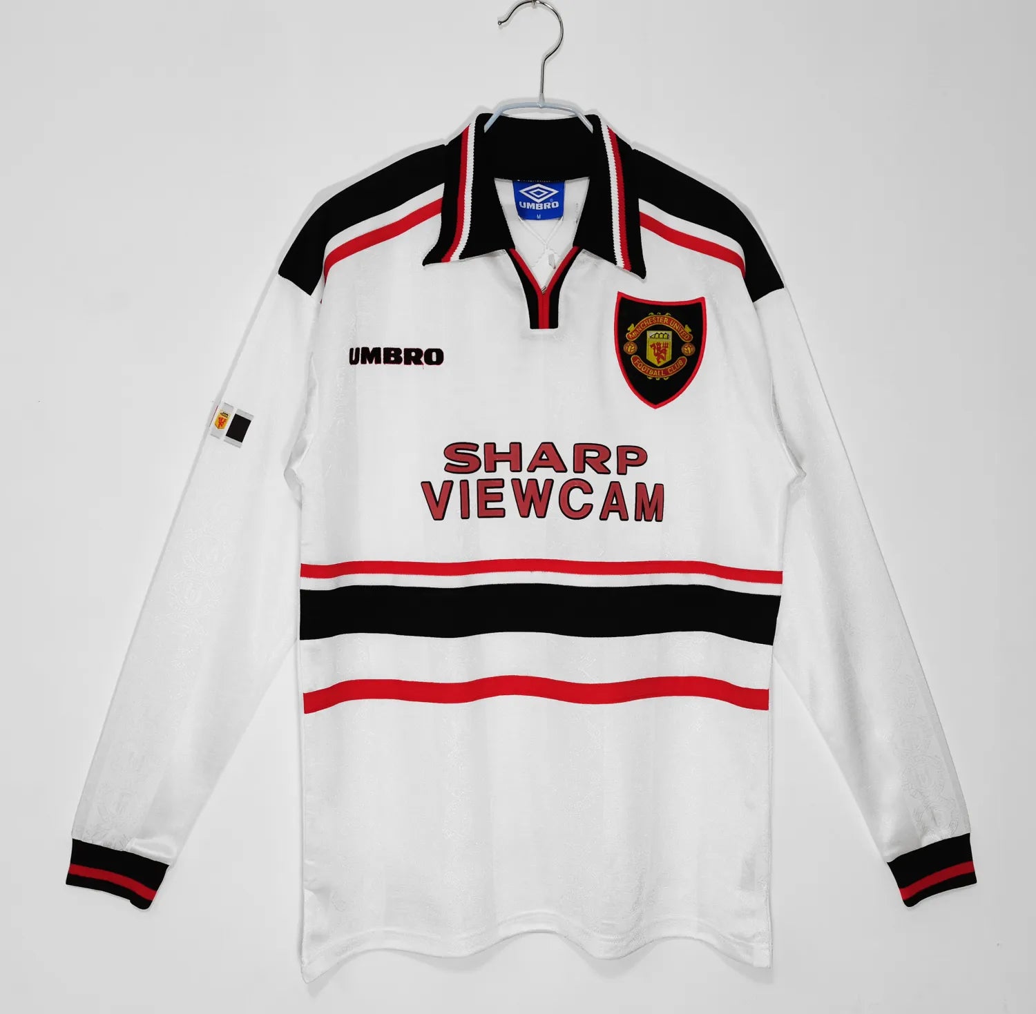 Maillot rétro extérieur Manchester United 1997/99 - Manches longues