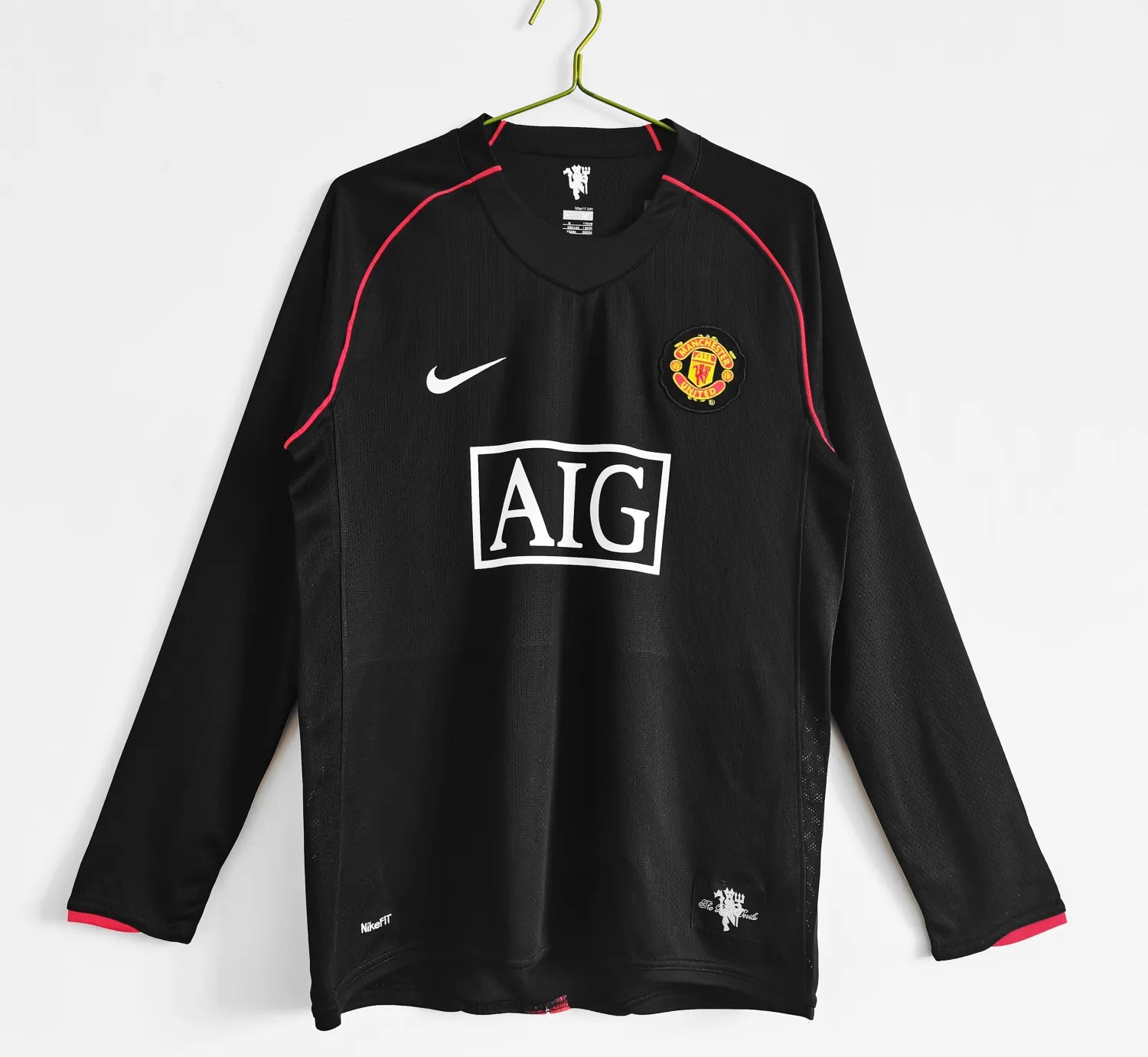 Camiseta Retro Manchester United Segunda Equipación 2007/08 - Manga Larga