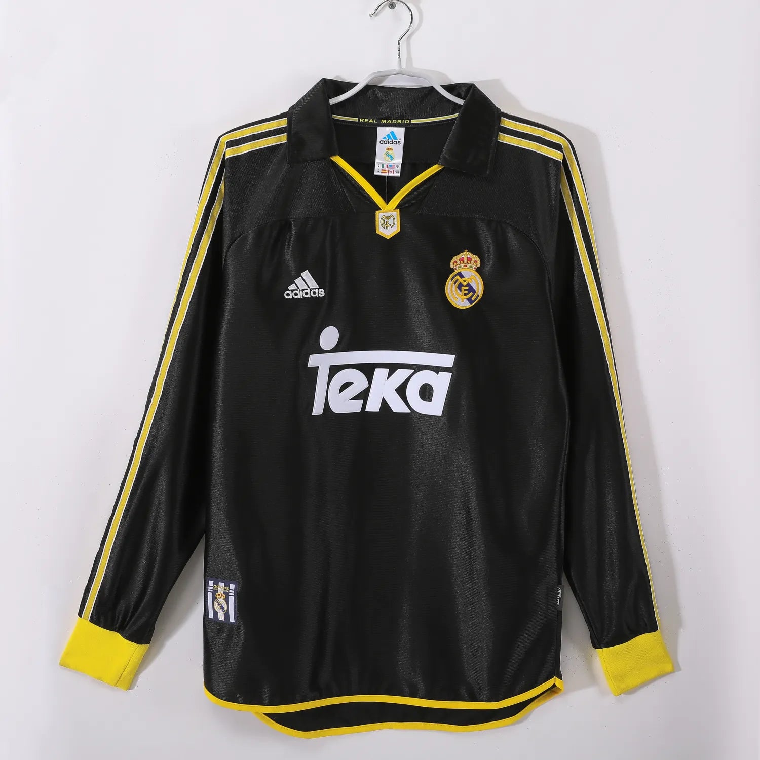 Maillot rétro extérieur Real Madrid 1999/00 - Manches longues