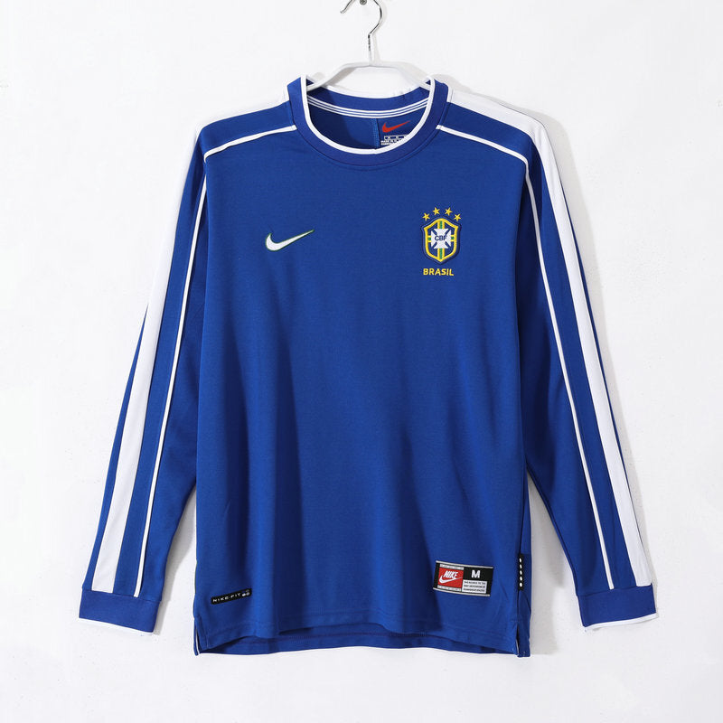 Camiseta Retro Brasil Segunda Equipación 1998 - Manga Larga