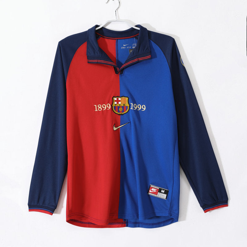 Camiseta Retro Barcelona Primera Equipación 1999/2000 - Manga Larga