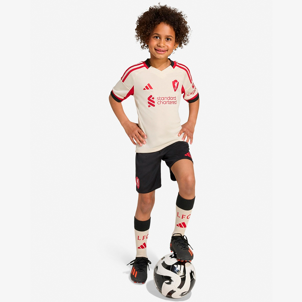Conjunto Niños Liverpool FC Segunda Equipación 2025/26